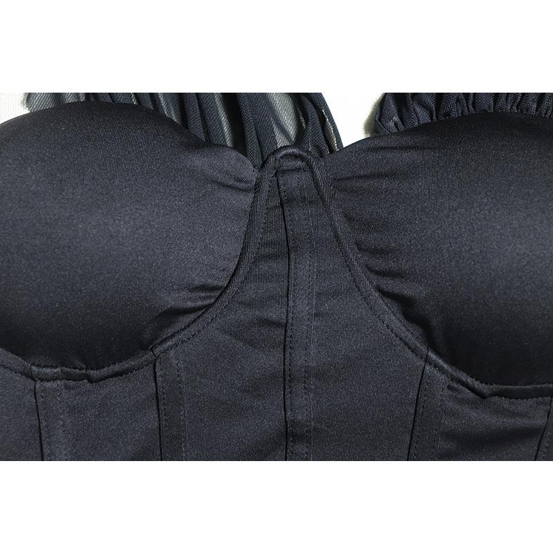 Женское модное платье-футляр, однотонное платье с запахом на груди, лоскутное платье из марли с коротким рукавом, уличное платье с запахом на бедрах