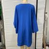Летнее круглое шея накидка с коротким рукавом свободные женские повседневные платья элегантное синее платье больших размеров для женщин модное винтажное однотонное женское короткое платье 25913