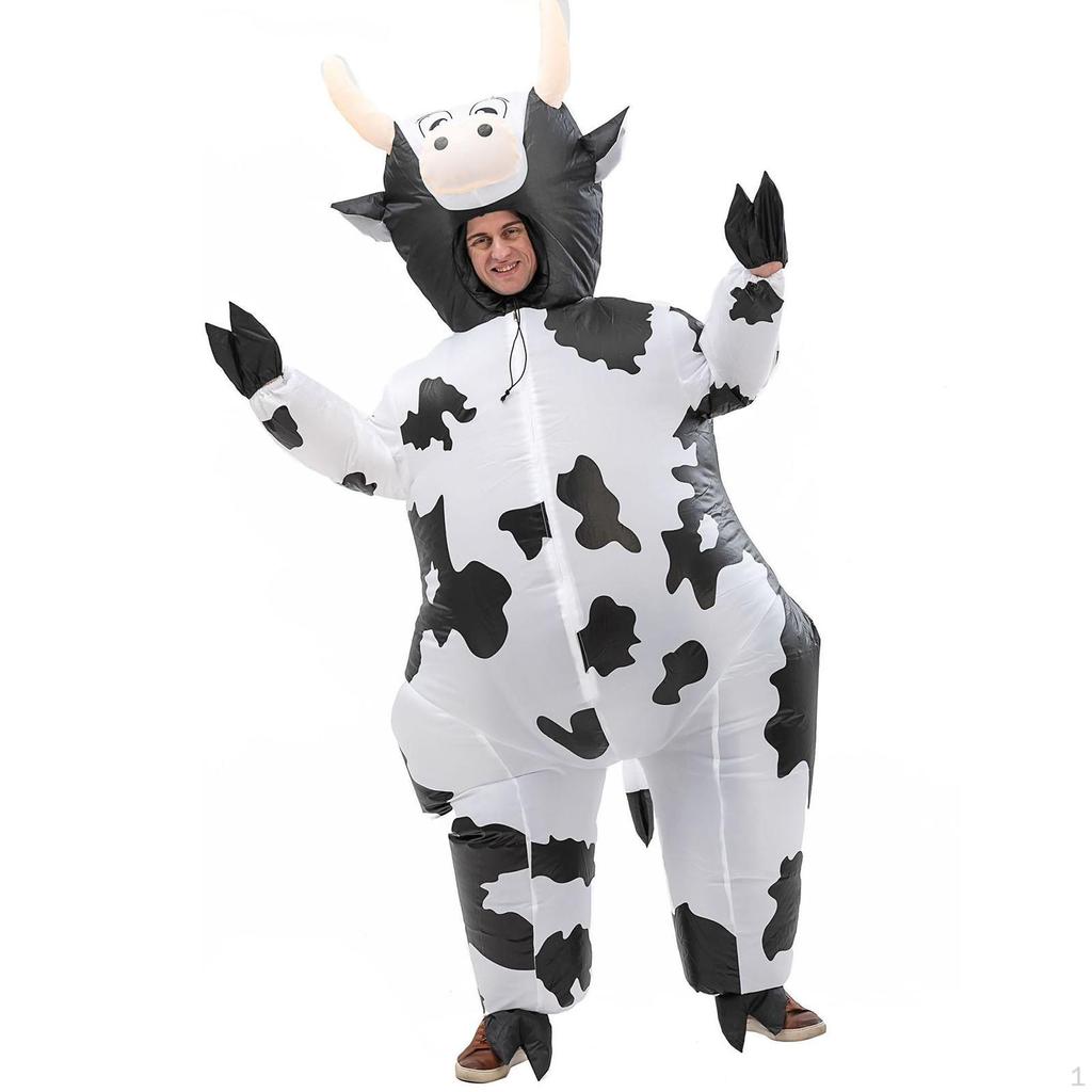 Cow Inflatable Costume Adult Blow Suit Halloween Jumpsuit Christmas