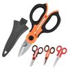 2/1 High Carbon Steel Scissors Household Shears Tools Electrician Scissors Stripping Wire Cut Tools for Fabrics, Paper A.