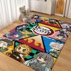 Cute Demon Slayer Chibi Collection Patterned Rug Soundproof Noisereducing Carpet For Living Room Hallway Balcony Home Party Decor Great Holiday Gift