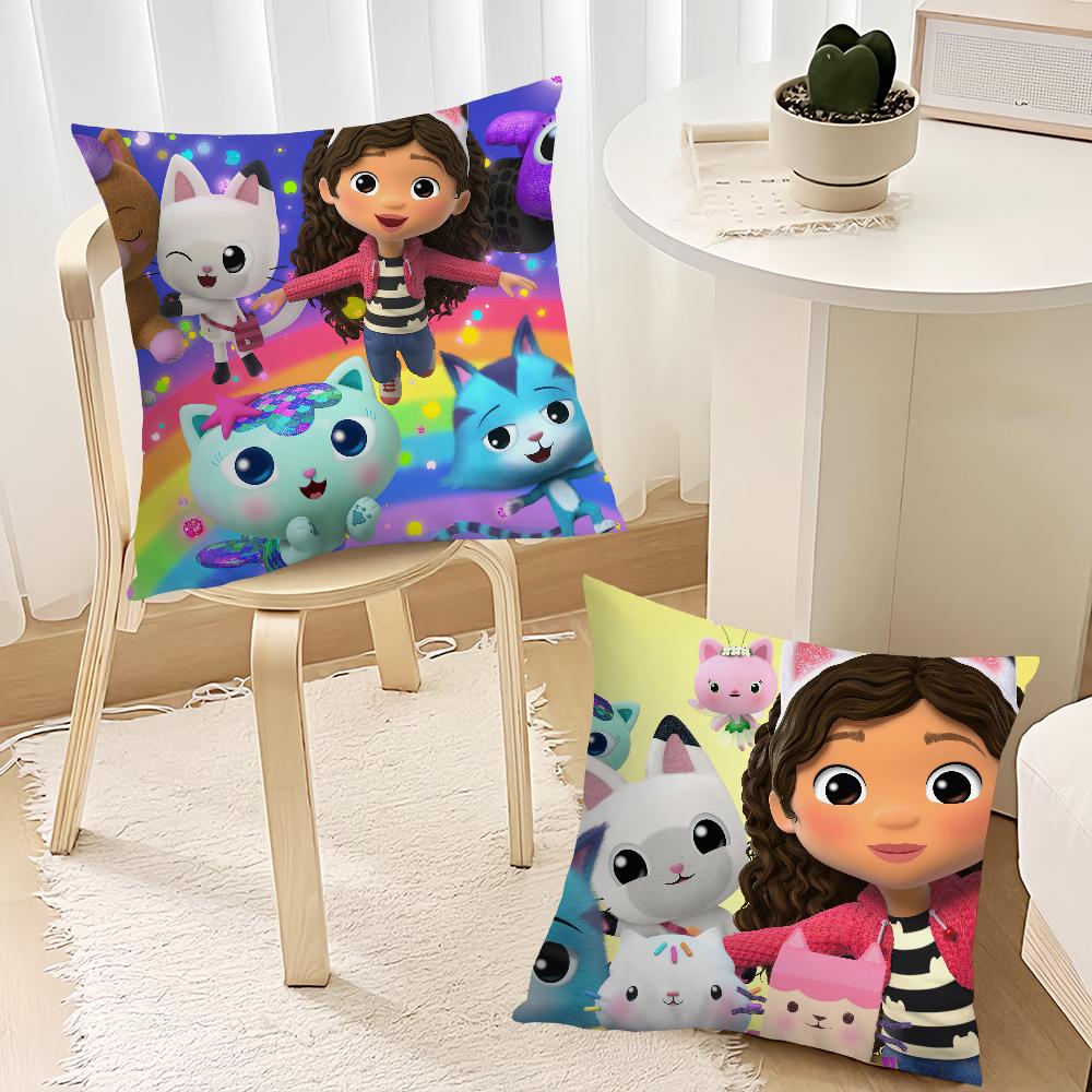Мультяшный G-Gabbys Прекрасный D-Кукольный домик Наволочка Диван Гостиная Изголовье Спальня Подушка-спинка Квадратная подушка Время для сна