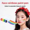 6 шт. Радужные маркеры для росписи лица, используемые для дней рождений, тематических вечеринок, спортивных мероприятий, создания атмосферы и раскрашивания лица