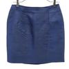 Made In Italy Silk Blend Mini Length Tight Skirt 40 Navy Women Used