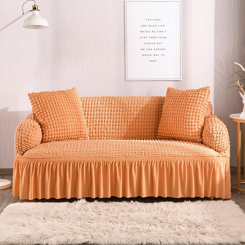 Monochrome Modern High Quality Euro Jacquard Stretchable Elastic Sofa Covers for Corner Sofa 1/2/3/4 Sectional Sofa Cover for Living Room