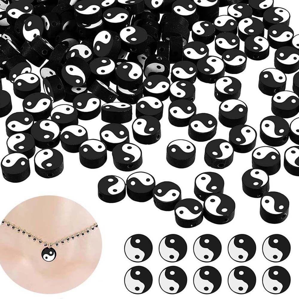 Ожерелье Сплетни Мир Рукоделие Бусины Глаза Инь Ян Бусины Тай Чи Бусины DIY Изготовление ювелирных изделий