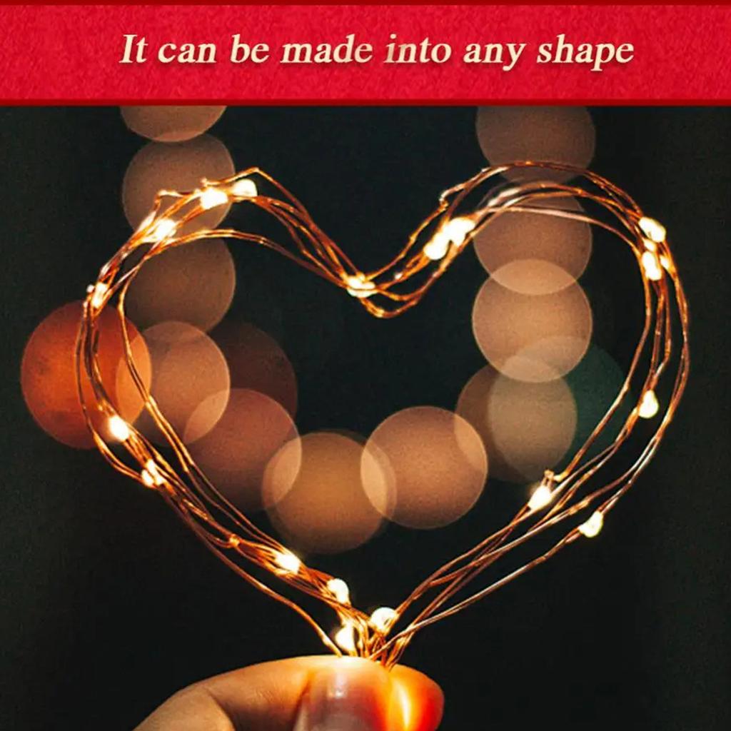 Battery Operated Music Sound Control String Fairy Lights LED Wire Christmas Light with Remote