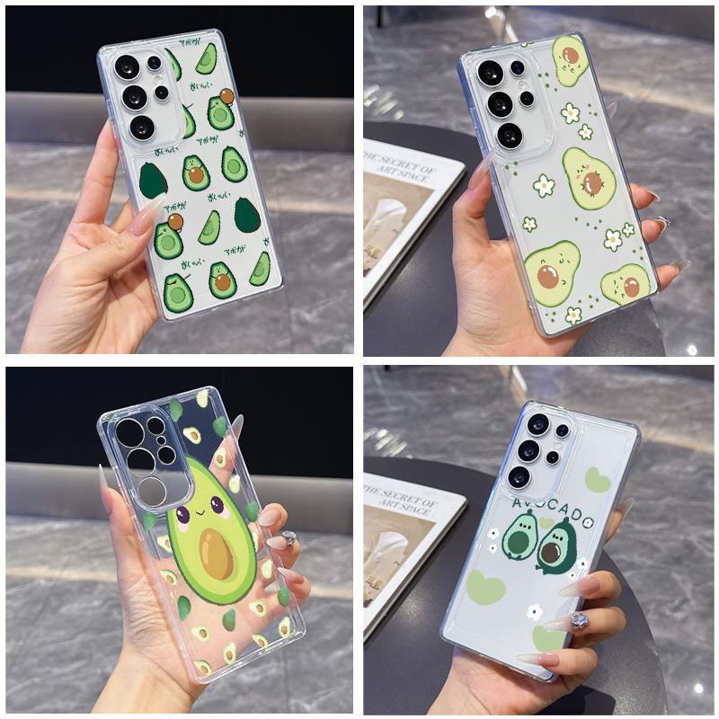 Мультяшный Авокадо Планета Чехол для Телефона для Samsung A24 A25 A26 A31 A32 A33 A34 A35 A51 A53 A54 A71 A72 A73 Прозрачные Мягкие Чехлы