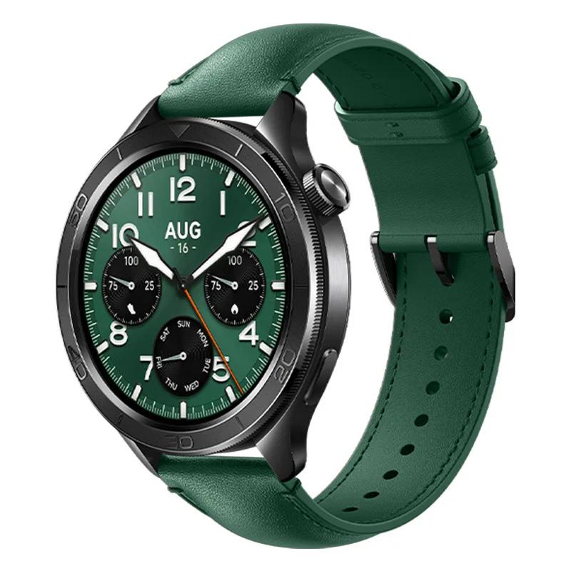 22 мм Кожаный спортивный ремешок для HUAWEI Watch GT3 4 5 Xiaomi Watch S4/S4 Sport/S3 Мягкий браслет для Xiaomi Watch Series S2/S1 Pro Цветной ремешок Аксессуары