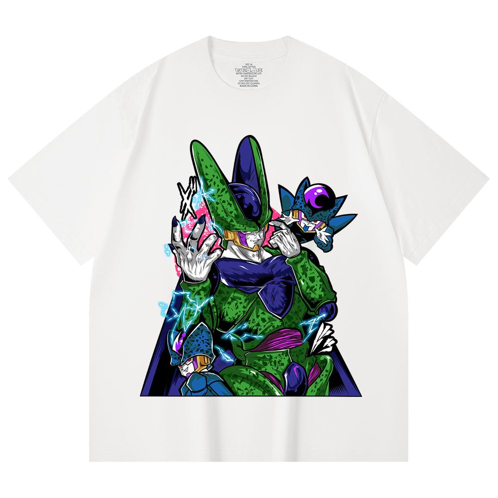 230 г/м² 100% хлопок Dragon Ball V29 Принт Cell Унисекс Тяжелая хлопковая футболка