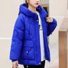 Зимняя женская теплая толстая куртка с капюшоном, повседневная свободная куртка с хлопковой подкладкой, верхняя одежда средней длины