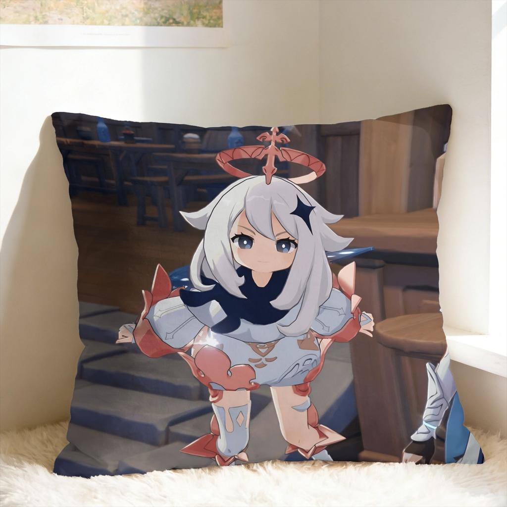 Anime Game G-Genshin Impact Pillowcases Cute Funny Pillow Case For Living Room Chair Graphic Pillow Cover