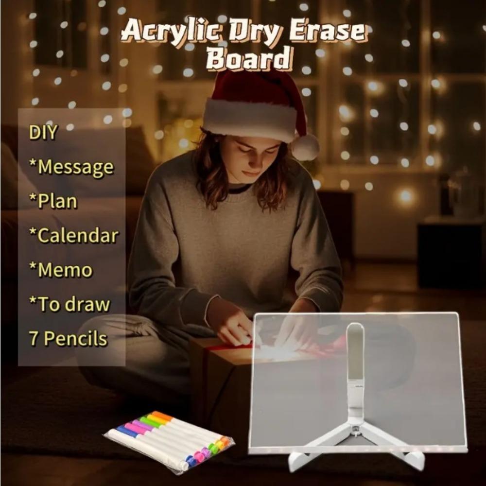 1SET светящийся акриловый ночник прозрачный настольный светильник DIY рукописный световой рисунок сообщение ночник lam