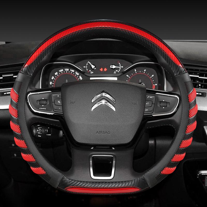Car Steering Wheel Cover For Citroen C4 Cactus C3-XR Spacetourer 2017 2018 - C4 2010 2011 - D Type Steering