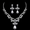 Леди Мода Rhinestone Подвеска Серьги Ожерелье Роскошный Свадебный Комплект Ювелирных Изделий