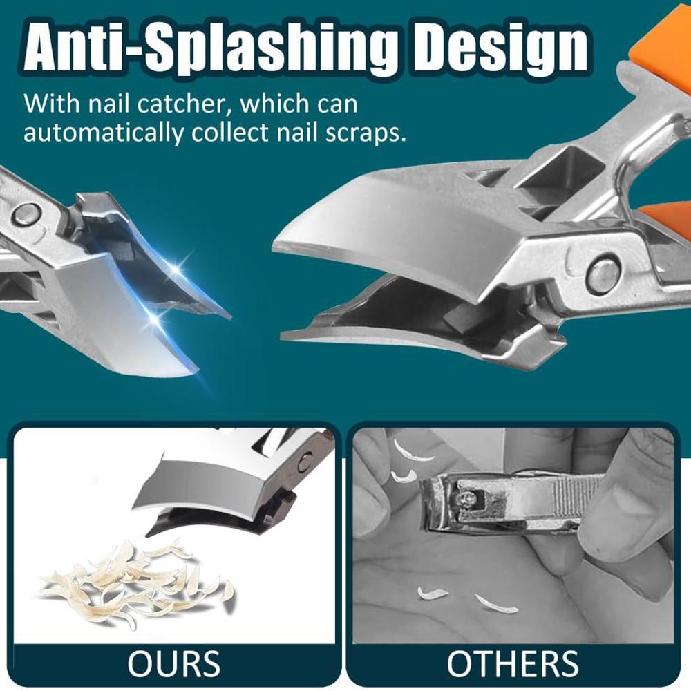 2Pcs Slanted Nail Clippers Curved Toenail Clippers For Thick Toenails