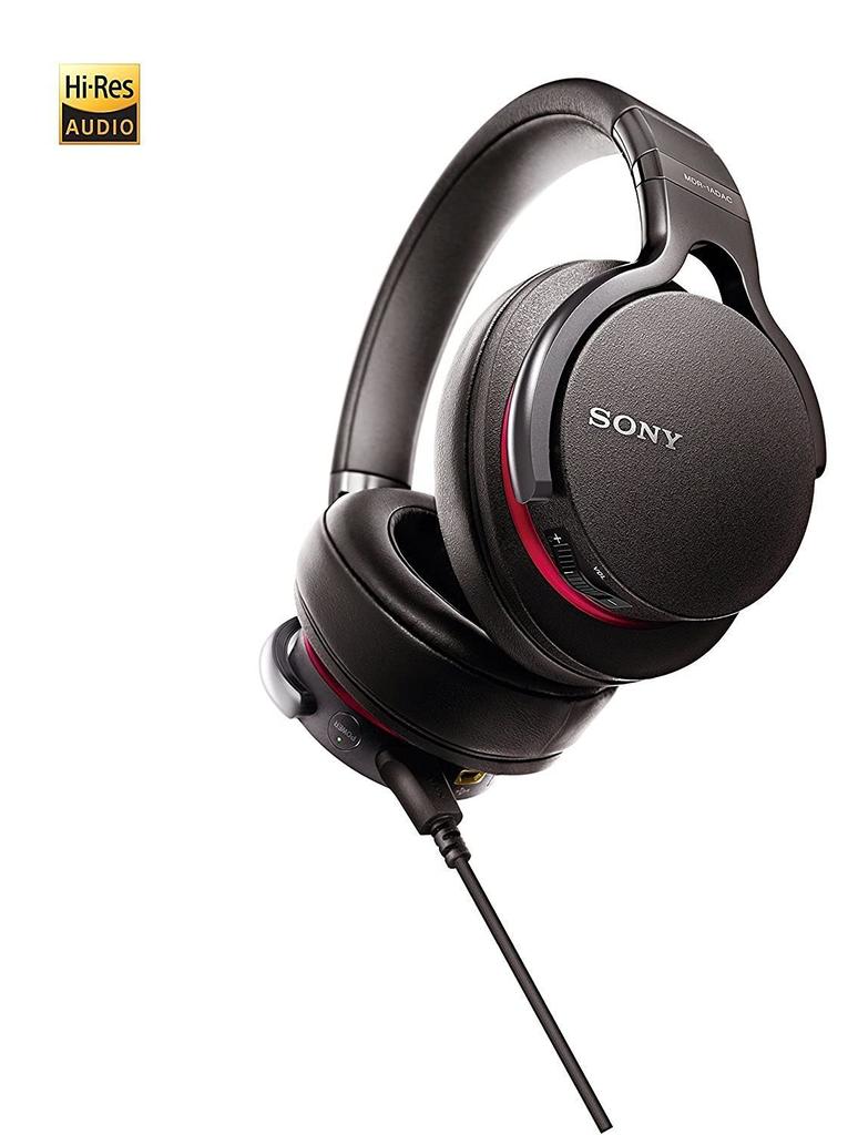 SONY Headphones with USB DAC Compatible with Audio Closed-Back Function, Hi-Res Sources, Black, MDR-1ADAC/B