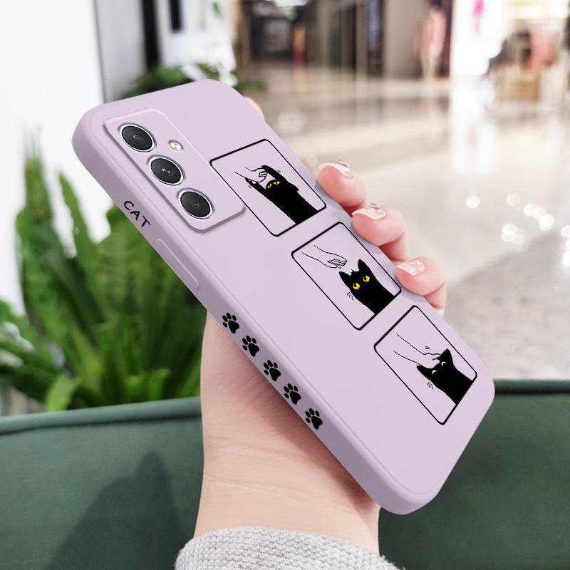 Чехол для котенка Samsung Galaxy A54 A34 A24 A14 A15 A25 A35 A55 A05 A04 A73 A53 A33 A23 A13 A03 A72 A52 A52S A32 A22 4G 5G