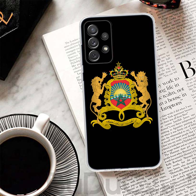 Morocco Flag Phone Case For Samsung Galaxy A15 A14 A54 A13 A53 A12 A52S A55 A22 A23 A24 A32 A33 A34 A25 A35 A03S A04S A02S For S
