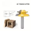 45-Degree Mortise And Tenon Cutter, Yellow 8×38, Straight Edge Right Angle Puzzle Cutter, Woodworking Milling Cutter.