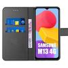 Coque de protection pour Samsung Galaxy M13 - BOOLING - Effet cuir noir - Antichoc et anti-rayure
