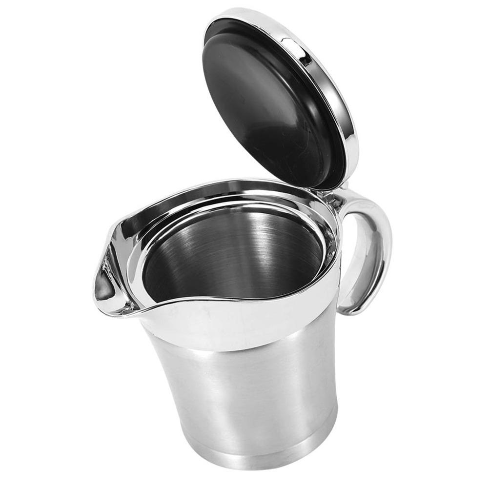 304 Stainless Steel Gravy Boat Double Wall Insulated Sauce Storage Container Sauce Jug Home Use