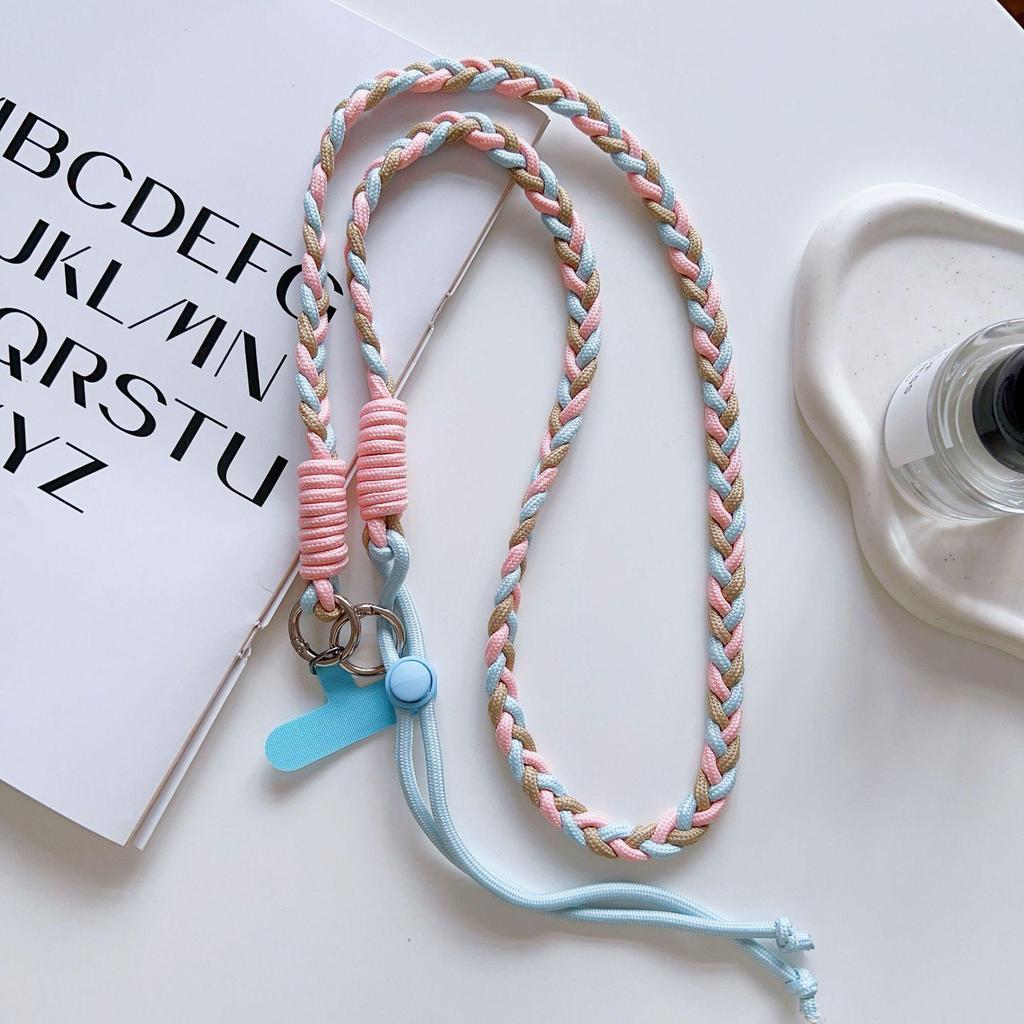 Регулируемый разноцветный плетеный ремешок-кроссбоди с узлом для телефона или бутылки с водой