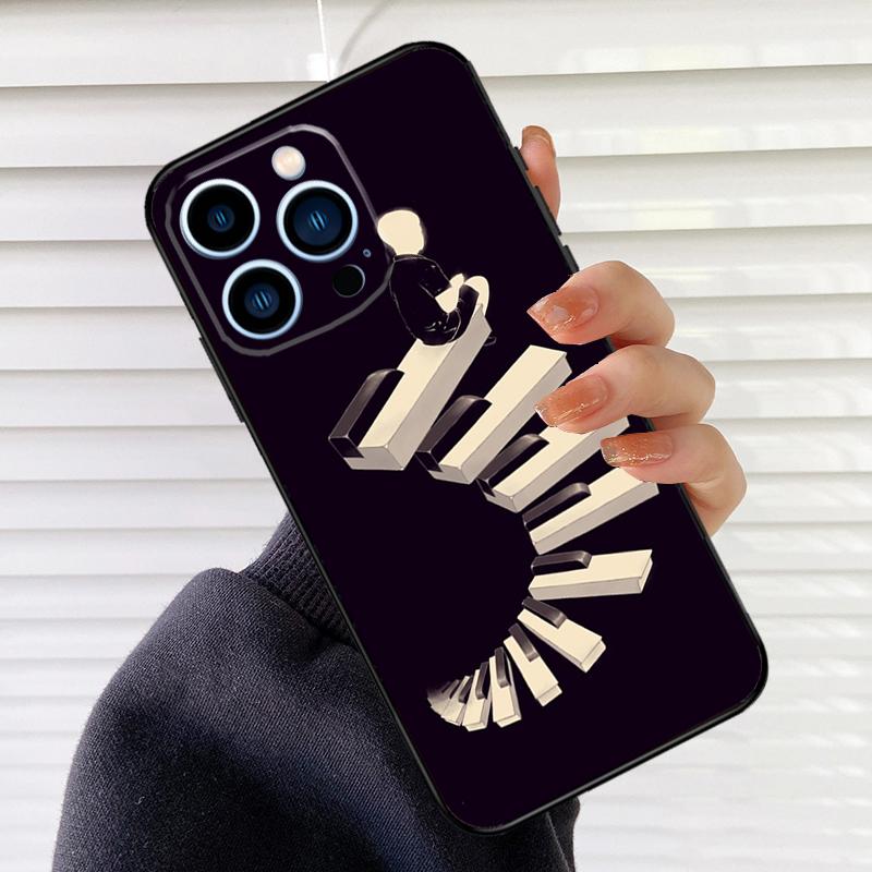 Music Piano Elegant Phone Case For iPhone 17 16 15 14 11 12 13 Pro Max Mini 15 16 Plus 16e 17Air Cover Fundas