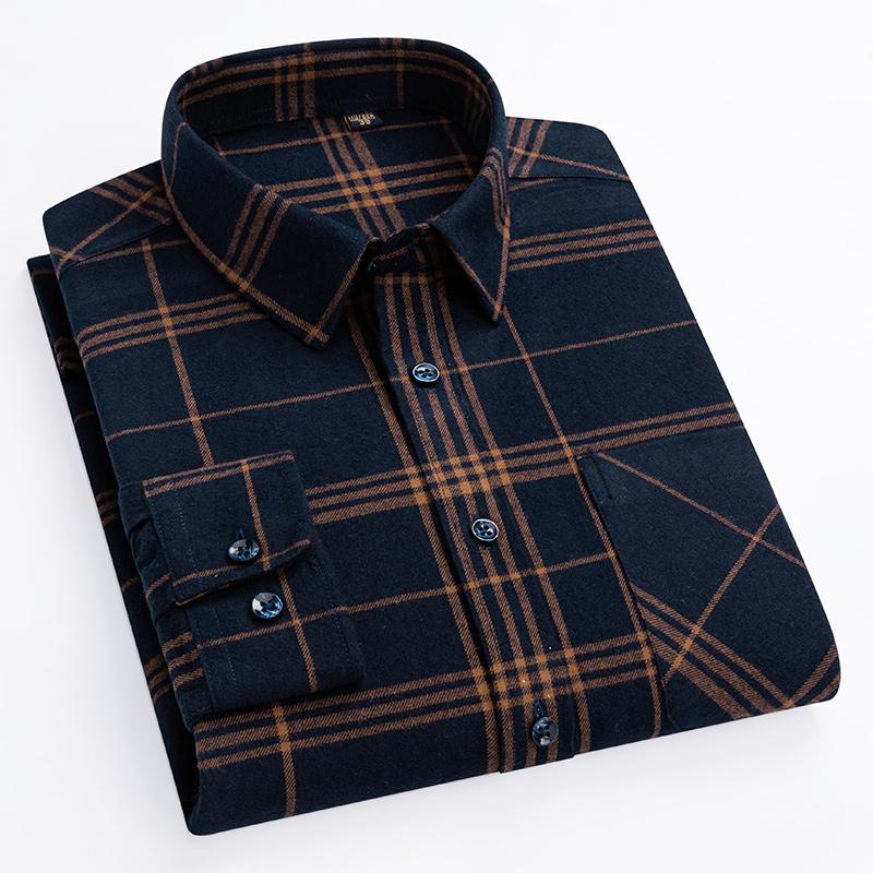 100% хлопок клетчатые рубашки для деловых мужчин с длинным рукавом качество осень весна мужской повседневный