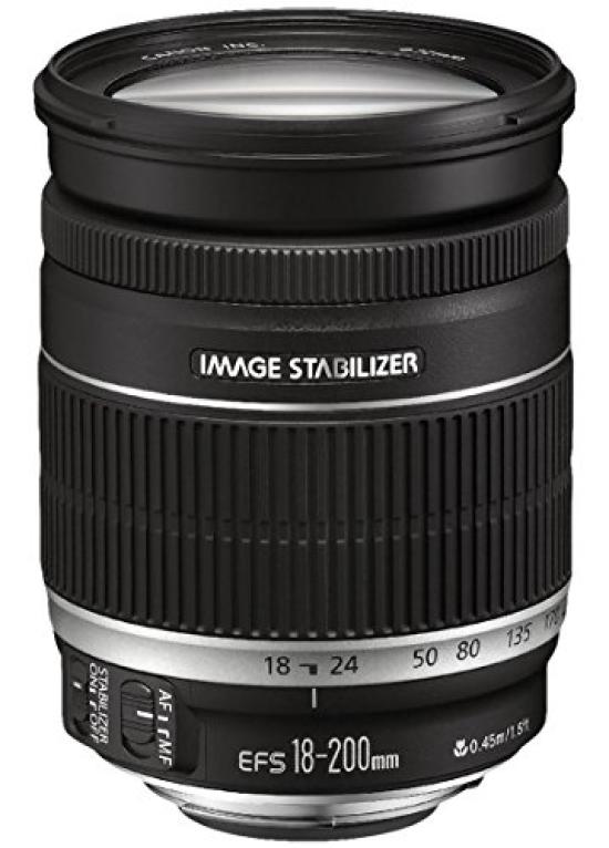 Canon IS telephoto zoom lens EF-S18-200mm F3.5-5.6 (APS-C compatible)