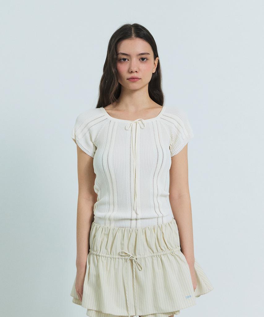 GROVE Bowen H/S Knit (Ivory)