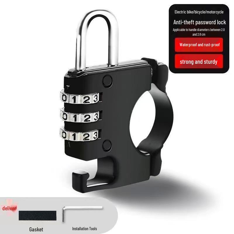 Универсальный электрический замок для шлема с крючком для ключей для безопасности мотоцикла