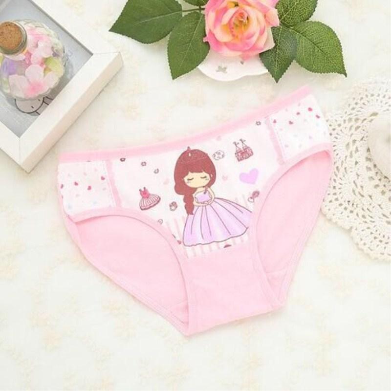 4Pc Cotton Panties Girls Short Briefs Baby Underwear Panties