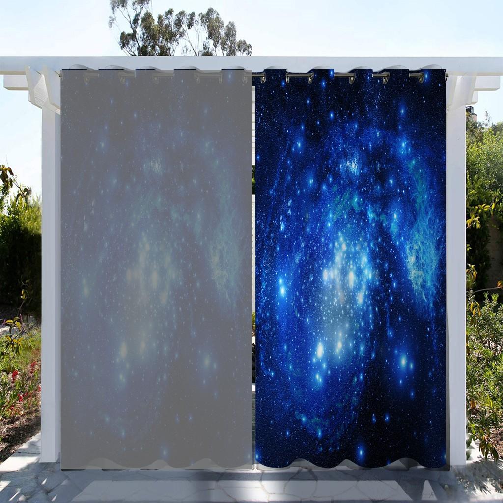 1 шт. Звездное сияние, водонепроницаемая наружная штора, светофильтрующая полиэстеровая садовая драпировка для патио, крыльца, беседки, декора, включающего крючок