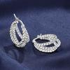 Orstarry S925 Silver Earring Versatile and Stylish Classic Three-Strand Twisted Earring For Women Jewelry Birthday Gift