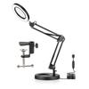 LED Long Arm American Style Folding Magnifier Desk Lamp for Welding and Repair with Eye Protection