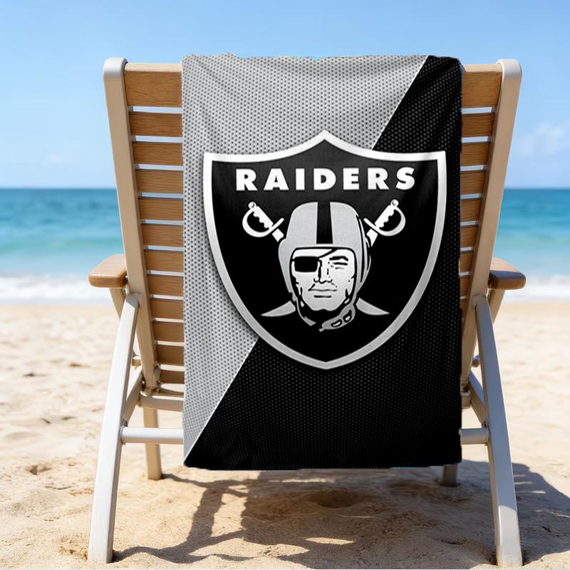Пляжное полотенце с принтом «Наследие футбольной команды Raiders», супермягкая микрофибра, идеальный подарок на день рождения, для бассейна, пляжа, путешествий, для семьи и друзей