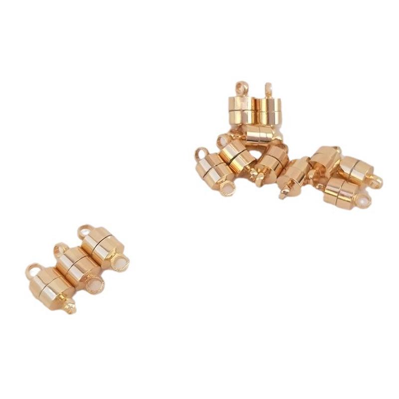 Магнитный соединитель для ожерелий и браслетов из серебра 14 карат с покрытием, сохраняющим цвет, для самостоятельного изготовления украшений.