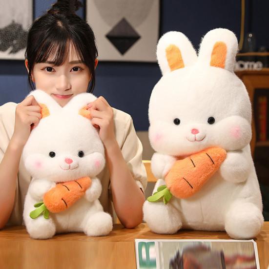 Плюшевая игрушка-кролик «Держи морковку», мультяшный кролик, кукла, плюшевый орнамент, детская подушка-компаньон, мягкая мультяшная плюшевая игрушка-кукла, пасхальная игрушка