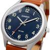 Casio Standard Quartz Men's Watch MTP-B160L-2BV Blue Dial Tan Leather Band Imported Model