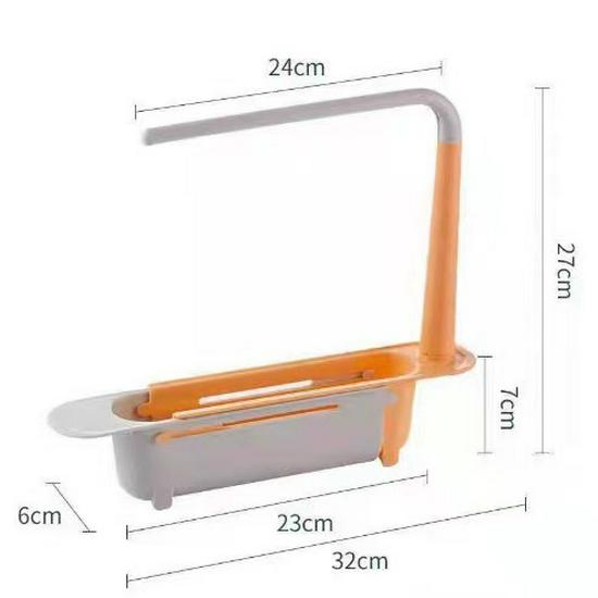 Retractable Kitchen Sink Utensil Drainer and Space-Saving Organizer Basket