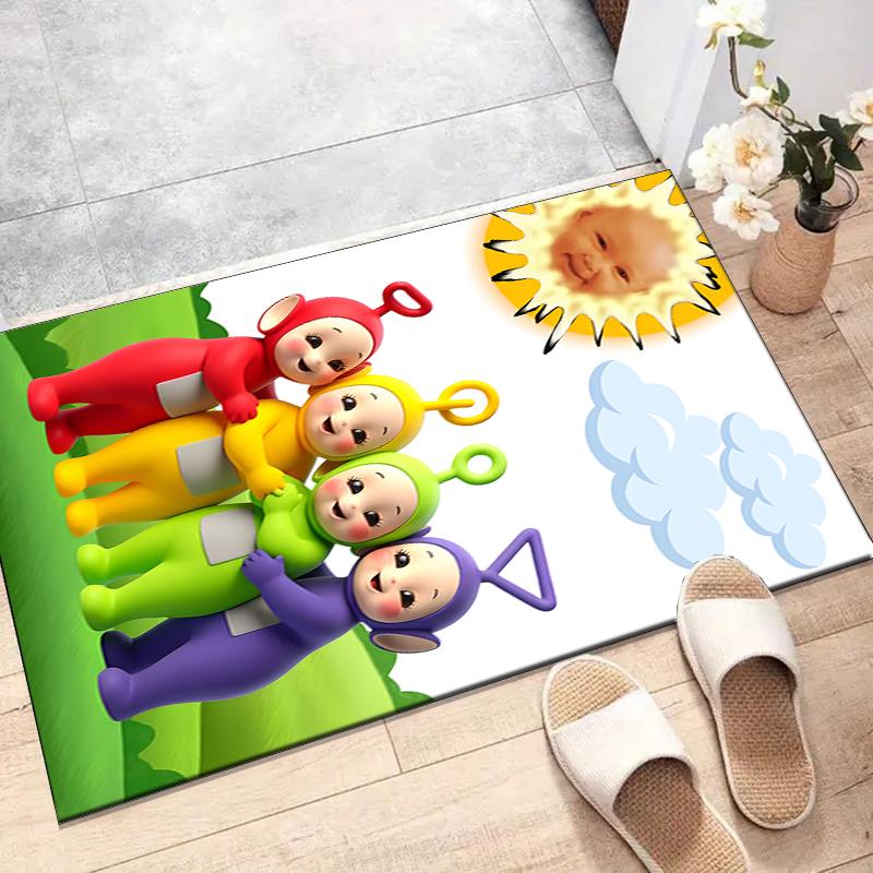 Teletubbies Polyester Carpet, Soft Indoor Mat for Office Chair, Living Room, Computer Desk - Decorative Home Office Rug Design