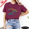 Vibrant Rainbow Wave Surfer TShirt Abstract Artistic Psychedelic Unisex Shirt Unisex Unisex Fashion Casual Crewneck Cotton Tee Tops