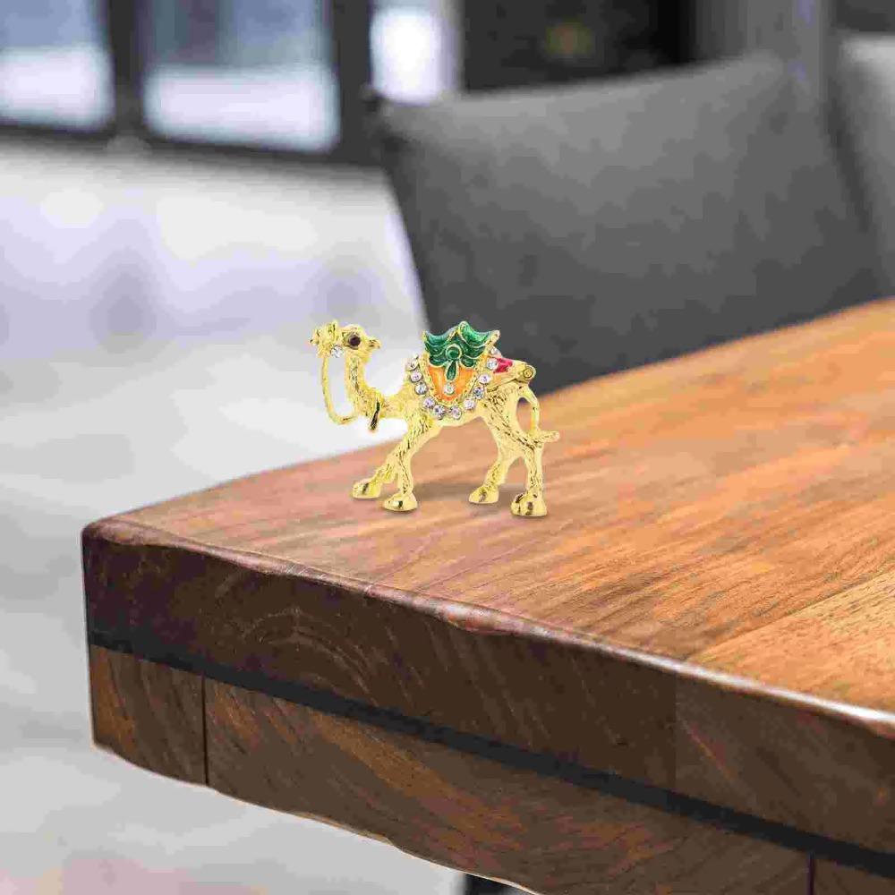 Изысканная шкатулка для украшений в виде верблюда, роскошная шкатулка для мелочей в виде животного, настольная фигурка верблюда, держатели для дисплея