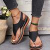 Clip Toe Wedge Sandals Women Summer Platform Rome Sandals Thick Sole Beach Shoes Ladies