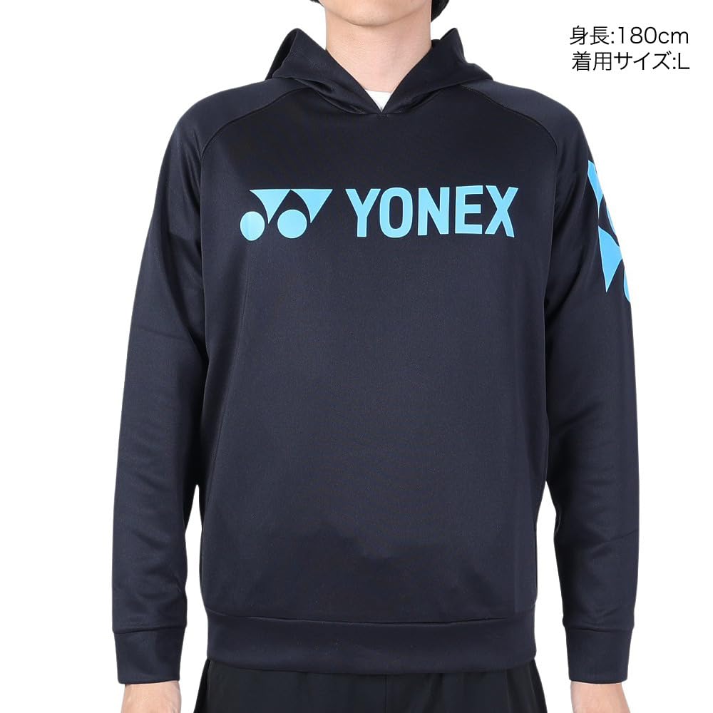 Теннисная одежда Толстовка с капюшоном x [YONEX] RWX23005-188 (Черный Синий/L/Мужской, Женский)