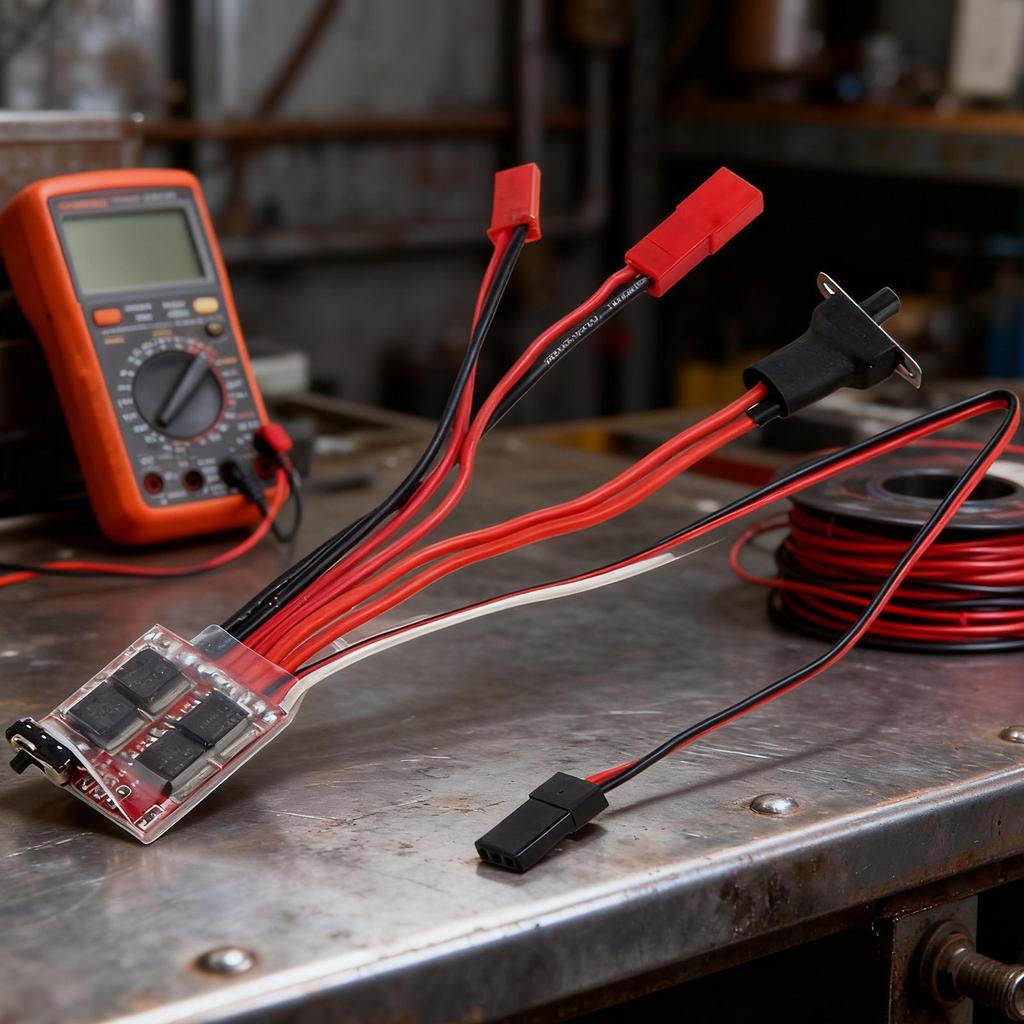 Brushed ESC Intelligent Heat Dissipation Protection High Efficiency Bidirectional Brushed ESC For RC Models For Boat Underwater