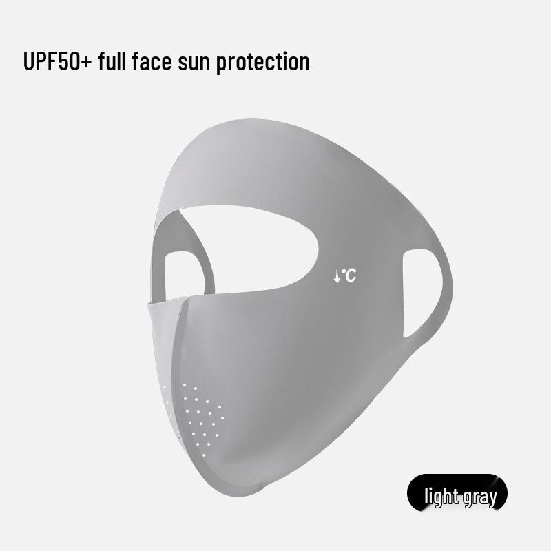 Women's Full Face Anti-UV Facekini with Neck Protection - Summer 2025 Ice Silk Sunshade Mask