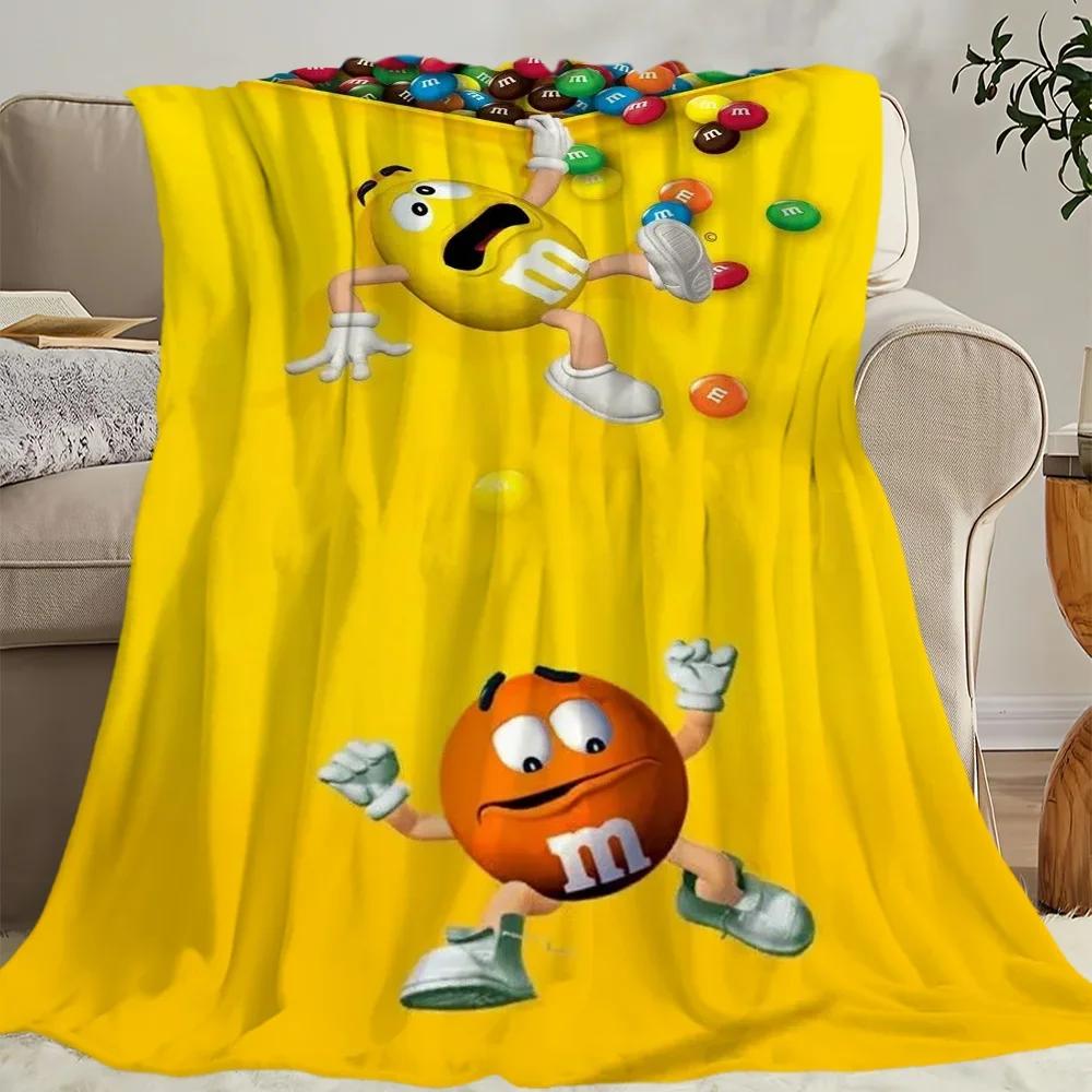Забавный M-M&M-M's Skicomfort теплый Мягкий Домашний Детский Обед Одеяло Подходит для Гостиной Офиса Ежедневных Путешествий Подарки