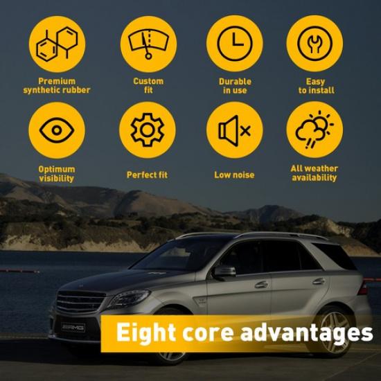 2 комплекта ПОДХОДЯТ для Mercedes-Benz Задний Гладкий Стеклоочиститель Окна SUV Лопатка ML320 ML350 ML550